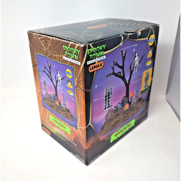 Lemax Spooky Town Village "CAGED MONSTER" Lighted Accessory Retired #44106 -2004 - Picture 7 of 8